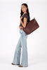 ABBI Vegan Tote Bag - Grain | Color: Cherry - variant::cherry