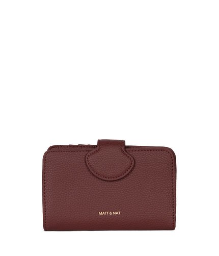 FLOATSM Small Vegan Wallet - Grain | Color: Cherry - variant::cherry