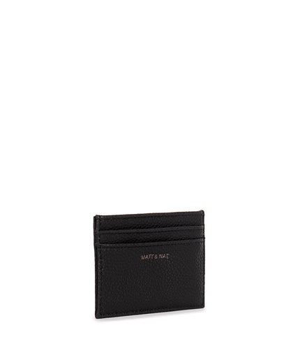 MAX Vegan Card Holder - Grain | Color: Black - variant::black