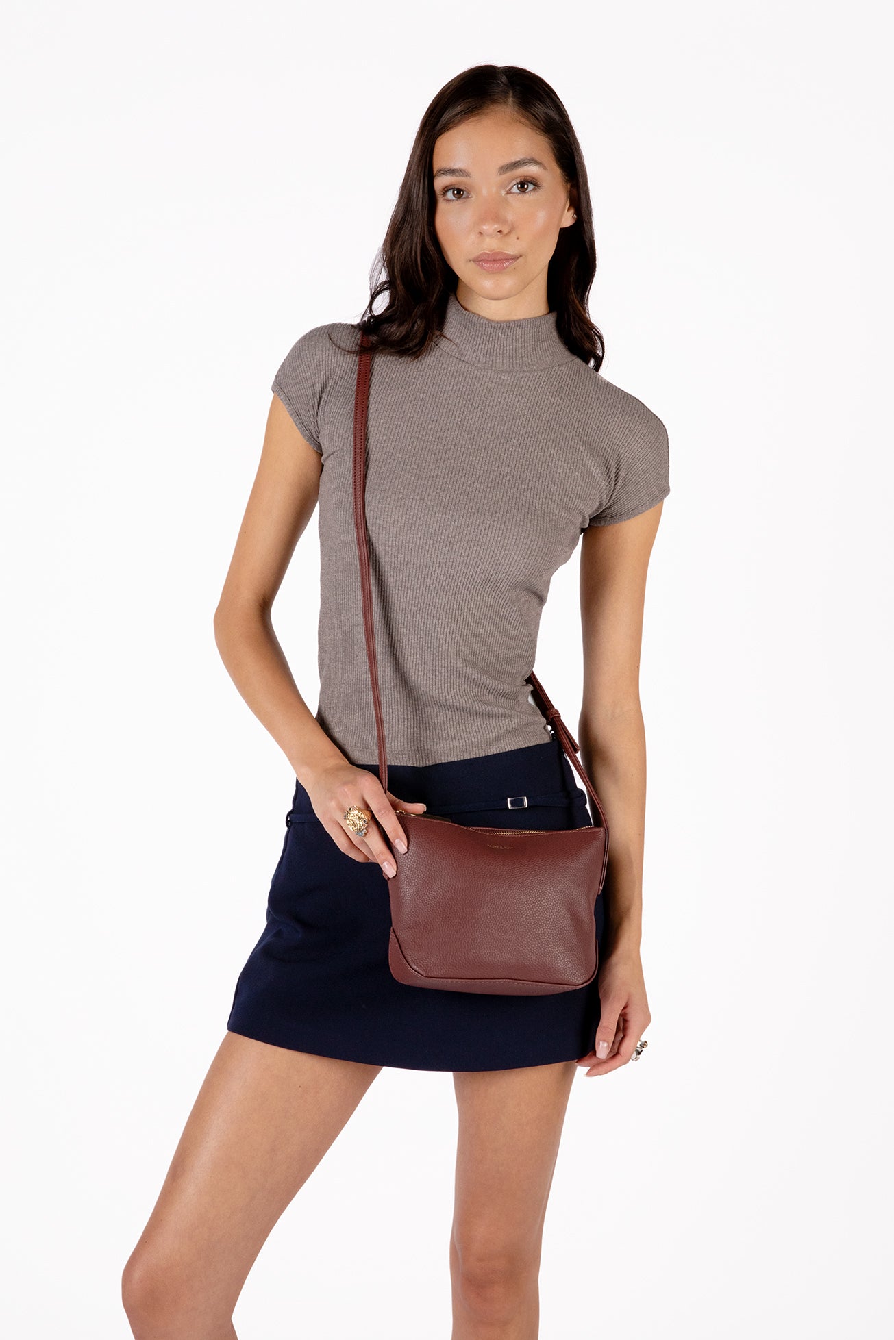 SAM Vegan Crossbody Bag - Grain | Color: Aquamarine - variant::aquamarine