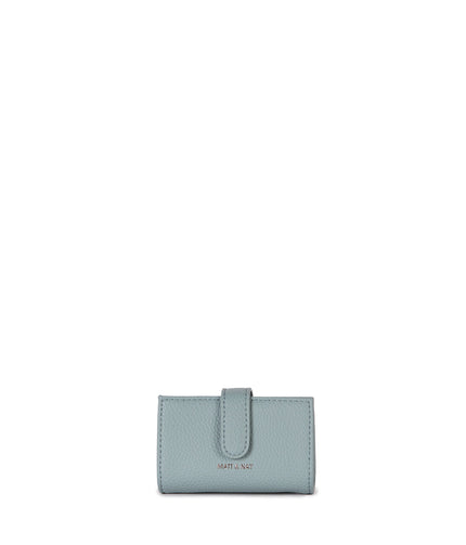 CREPE Vegan Accordion Card Holder – Grain | Color: Aquamarine - variant::aquamarine