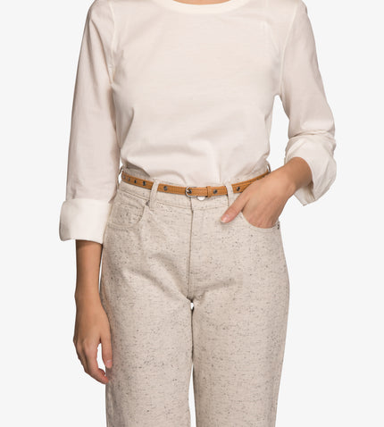 BOWIE Women's Vegan Skinny Belt | Color: Black - variant::ink