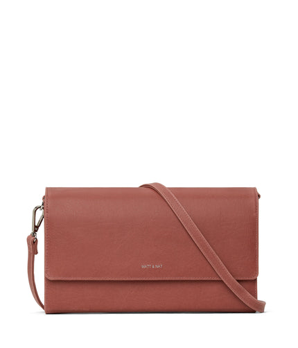 DREWLG Large Vegan Crossbody Bag - Vintage | Color: Pink - variant::heirloom