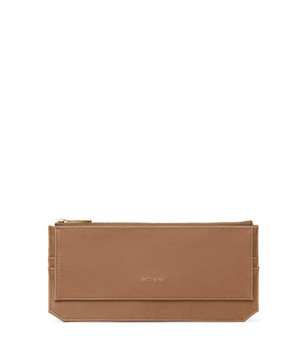 PERLA Vegan Flat Wallet - Vintage | Color: Tan - variant::soy