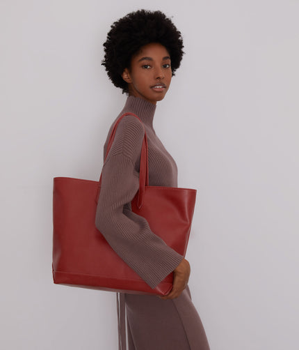 SCHLEPP Vegan Tote Bag - Vintage | Color: Black - variant::black