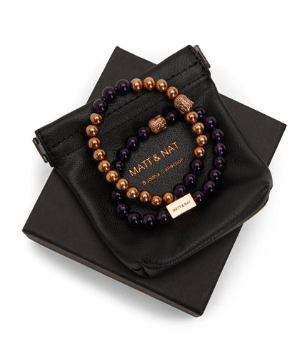 CALMING Bead & Charm Bracelet | Color: Purple - variant::purple