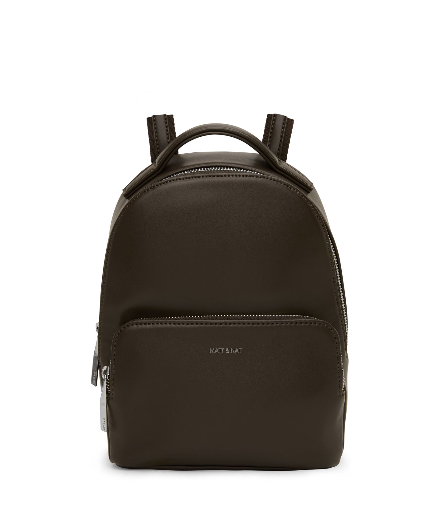 CAROSM Small Vegan Backpack - Loom | Color: Brown - variant::espresso