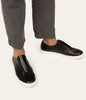 RENZO Men's Vegan Slip On Sneakers | Color: Black - variant::black