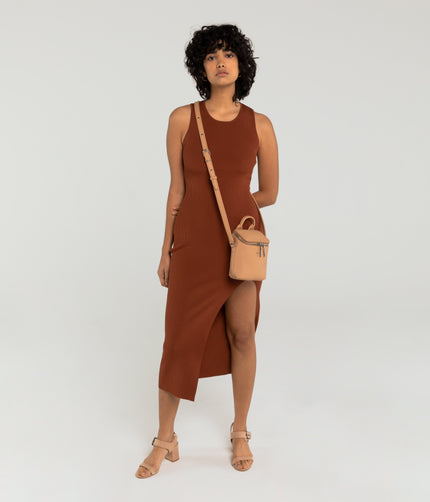 BRAVE MICRO Vegan Crossbody Bag - Purity | Color: Beige - variant::opal