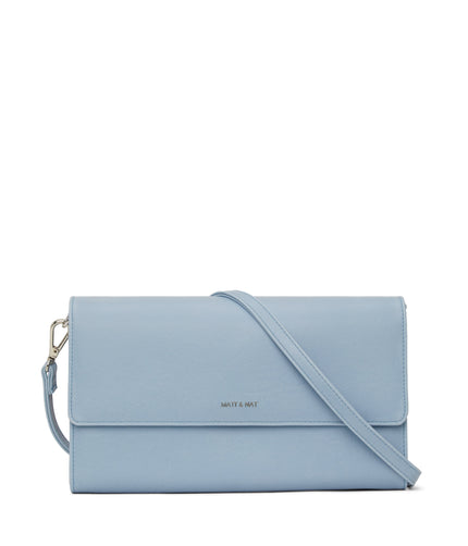 DREWLG Large Vegan Crossbody Bag - Vintage | Color: Blue - variant::breeze