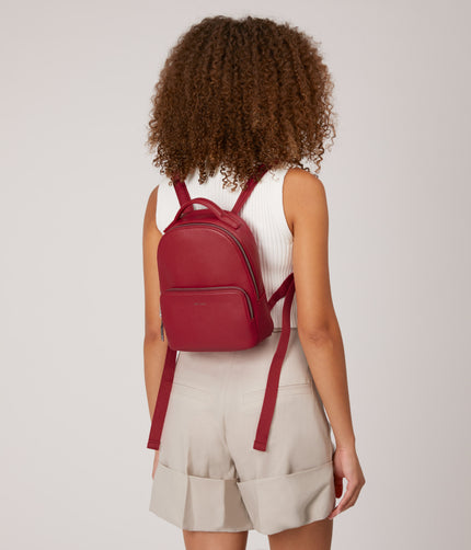 CAROSM Small Vegan Backpack - Loom | Color: White - variant::tapioca