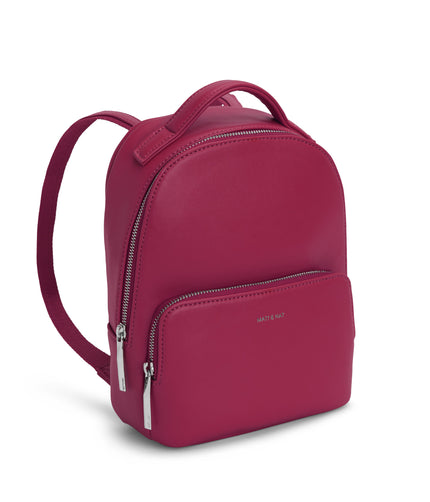CAROSM Small Vegan Backpack - Loom | Color: Pink - variant::tulip