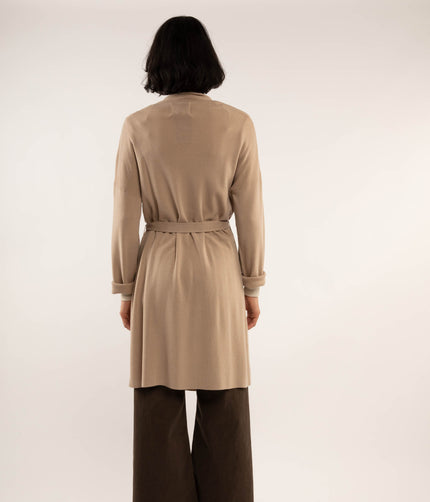 CAROL Long Sleeve Cardigan | Color: Tan - variant::tan