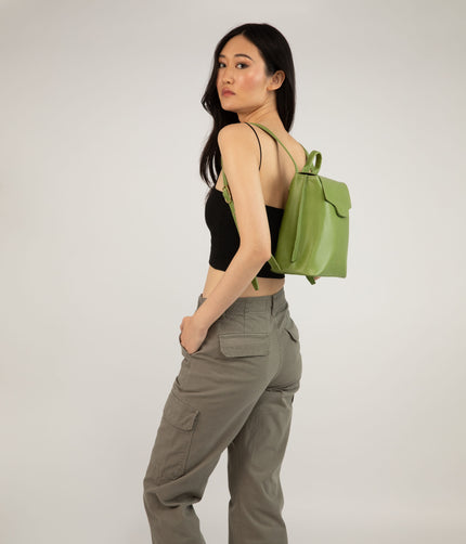 CHELLE Small Vegan Backpack - Vintage | Color: Green - variant::frog
