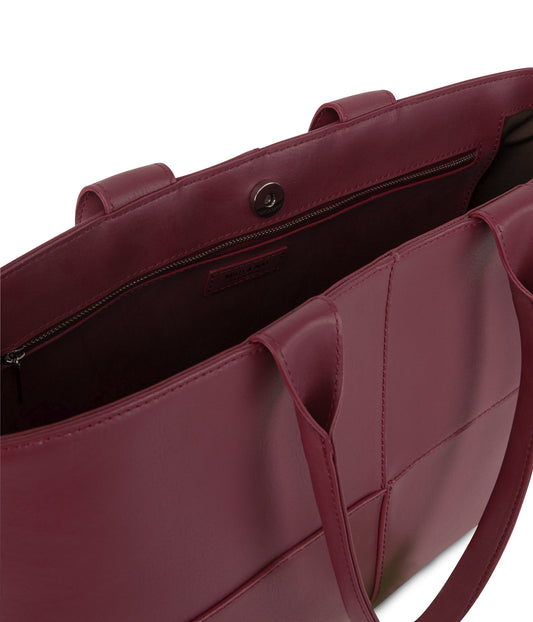 TRISTAN Vegan Tote Bag - Arbor  | Color: Red - variant::beetroot