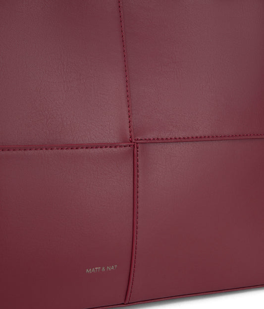 TRISTAN Vegan Tote Bag - Arbor  | Color: Red - variant::beetroot