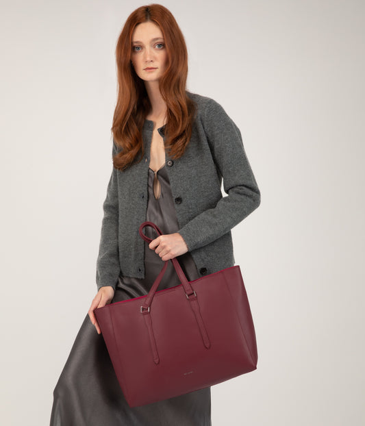 EMEL Vegan Tote Bag - Arbor  | Color: Red - variant::beetroot