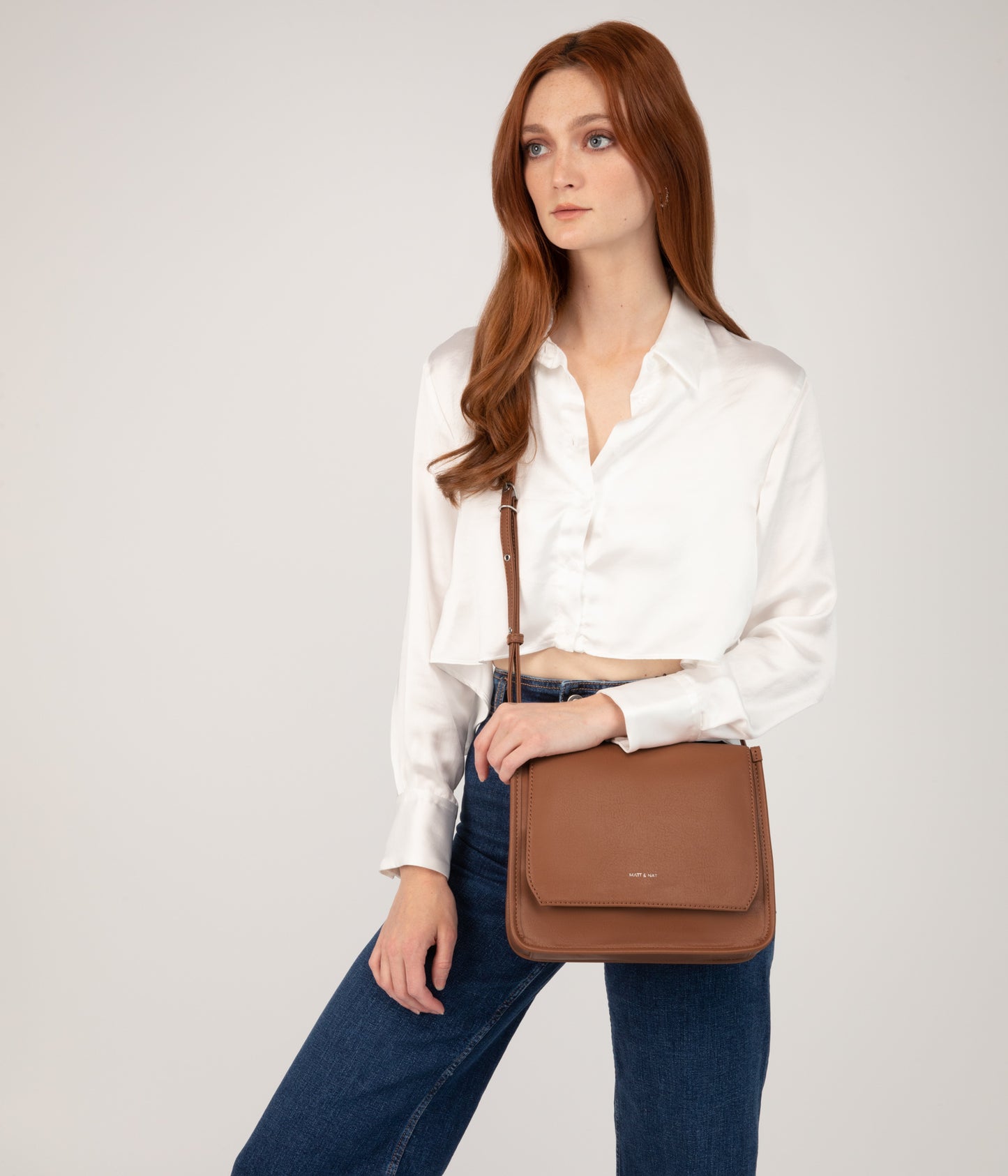 LEV Vegan Crossbody Bag - Arbor | Color: Grey - variant::mushroom