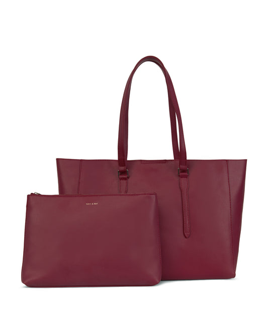 EMEL Vegan Tote Bag - Arbor  | Color: Red - variant::beetroot