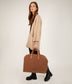 CALVI Vegan Weekender Bag - Canvas | Color: Brown - variant::chili