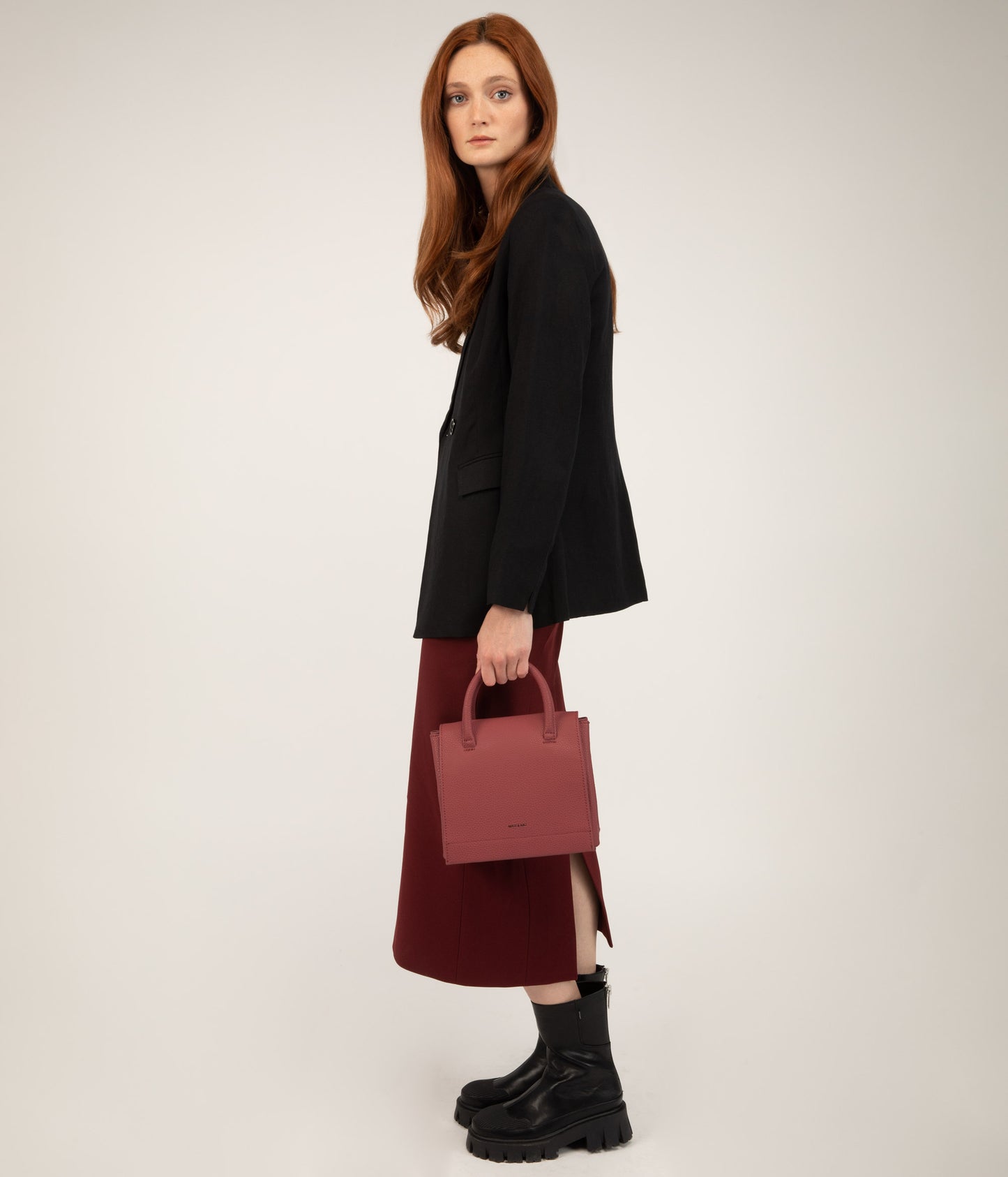 ADELSM Small Vegan Satchel - Purity | Color: Red - variant::lychee