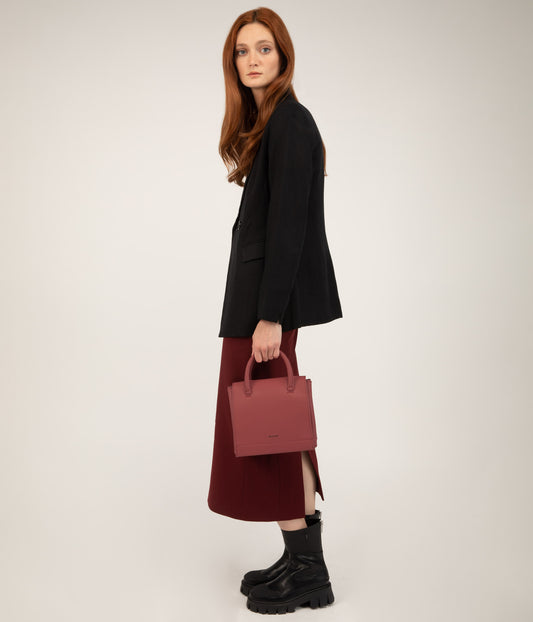 ADELSM Small Vegan Satchel - Purity | Color: Red - variant::lychee