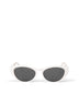 AMARA-2 Cat-Eye Recycled Sunglasses | Color: White - variant::white