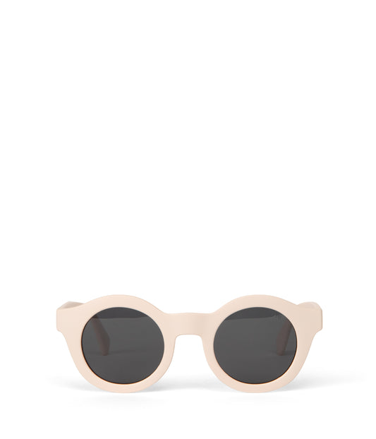 SURIE-2 Recycled Round Sunglasses | Color: White, Grey - variant::white