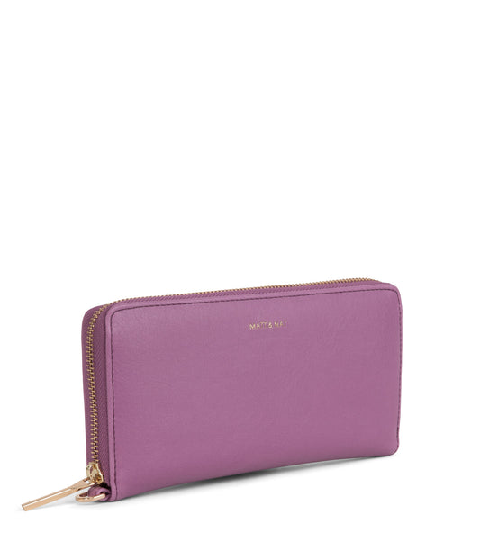 ELM Vegan Continental Wallet - Vintage | Color: Pink - variant::wisteria