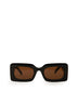 IVVY-2 Recycled Rectangle Sunglasses | Color: Black, Brown - variant::black