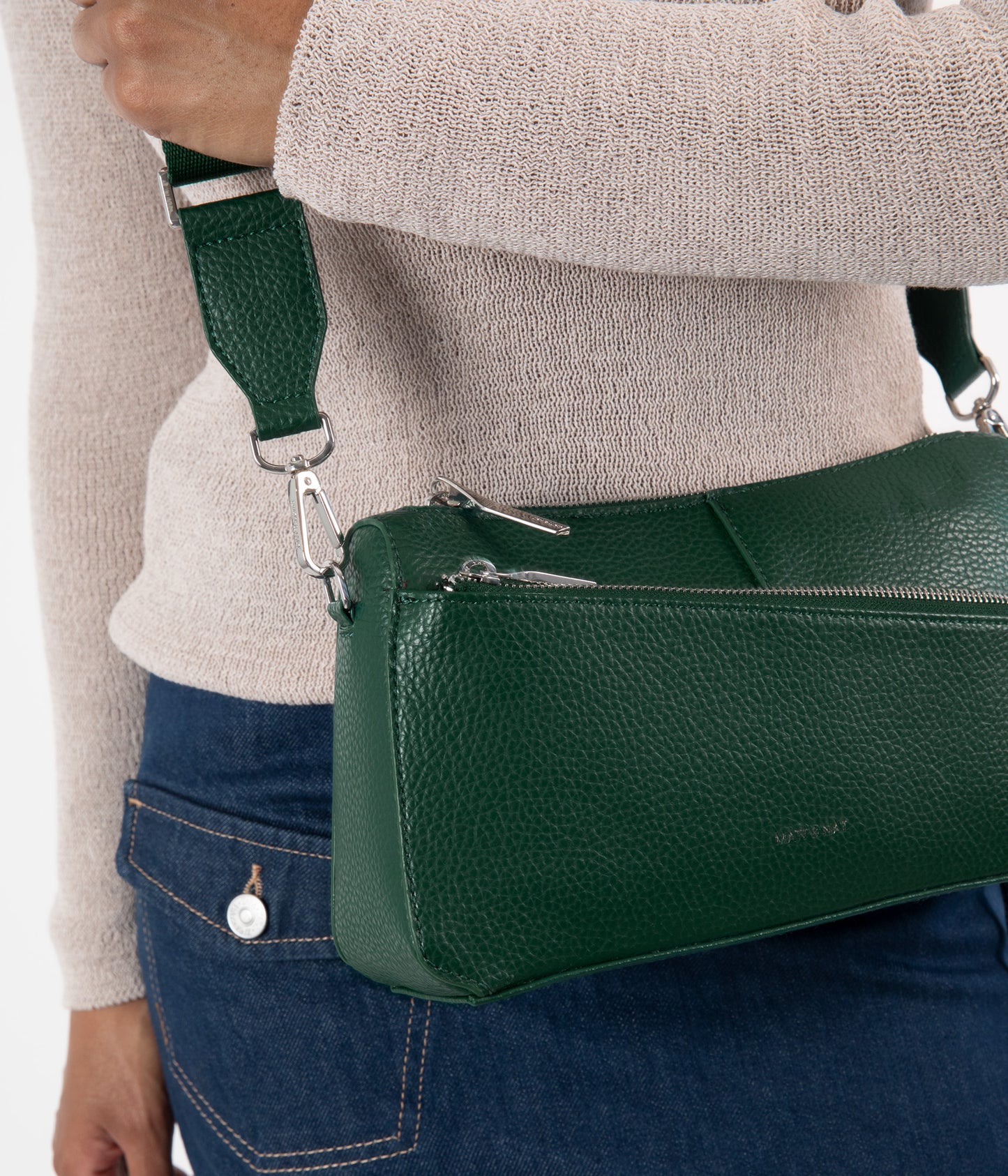 JANICE Vegan Crossbody Bag - Purity | Color: Tan, Brown - variant::amber