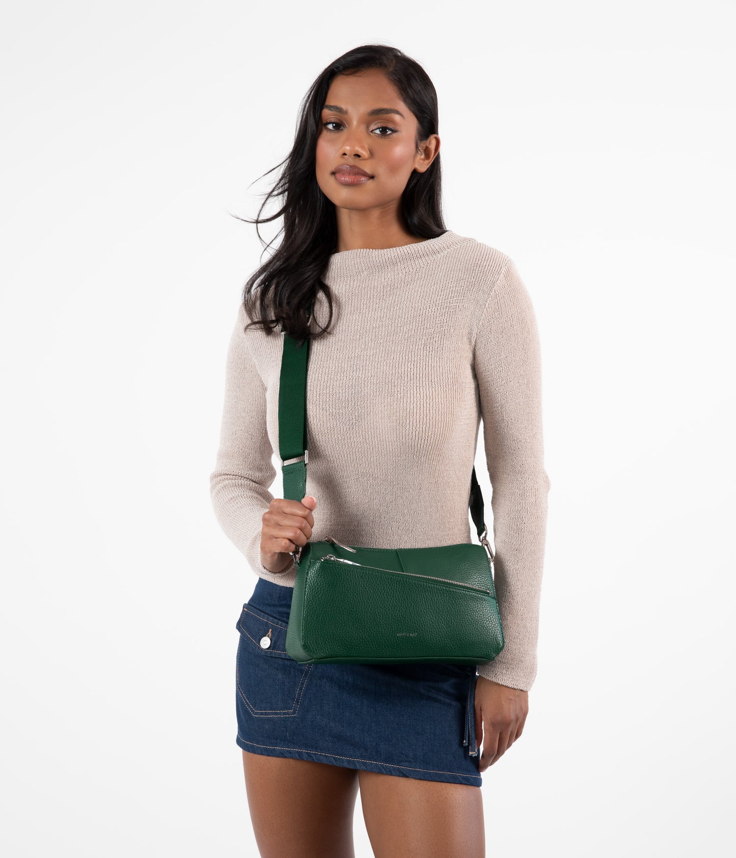 JANICE Vegan Crossbody Bag - Purity | Color: Black - variant::black