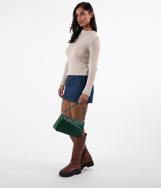 JANICE Vegan Crossbody Bag - Purity | Color: Green - variant::empress