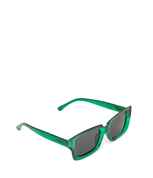 CERA-2 Recycled Rectangle Sunglasses | Color: Green, Grey - variant::emerald