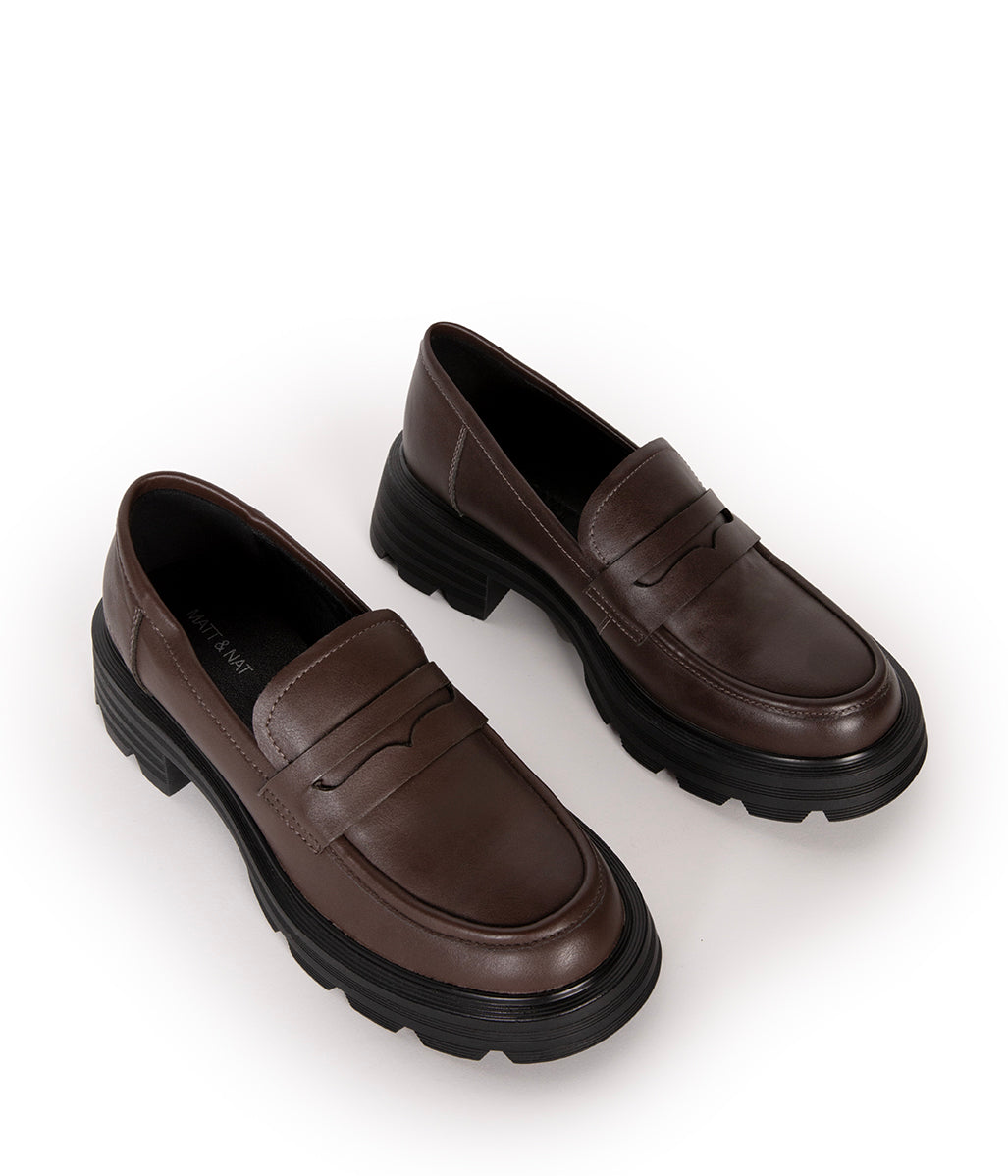 DIDO Women's Vegan Loafer| Color: Brown - variant::brown