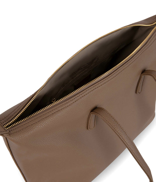 ABBI Vegan Tote Bag - Grain | Color: Toffee - variant::toffee