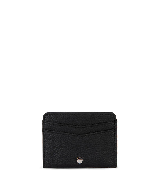 JUNYA Vegan Card Holder - Grain | Color: Black - variant::black