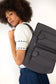 JOS Vegan Tote Bag - Grain | Color: Coal - variant::coal