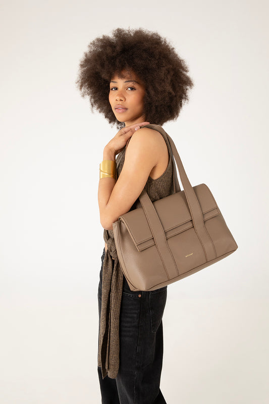 MOLLY Vegan Tote Bag – Grain | Color: Black - variant::black