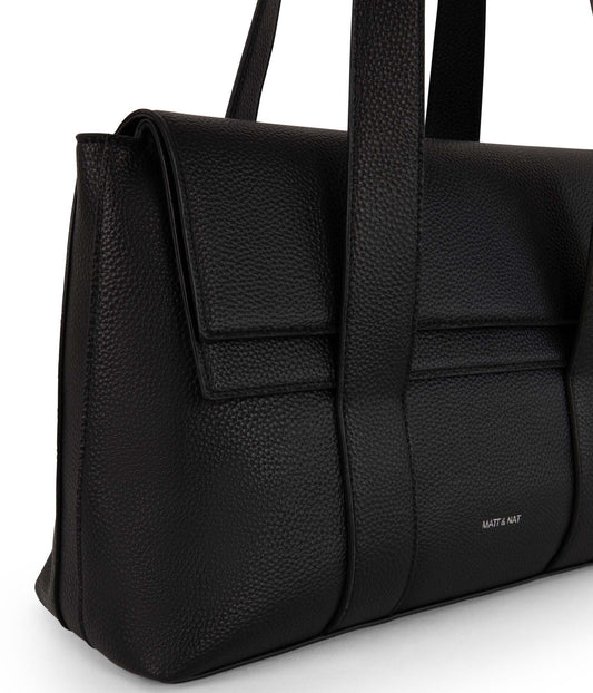 MOLLY Vegan Tote Bag – Grain | Color: Black - variant::black