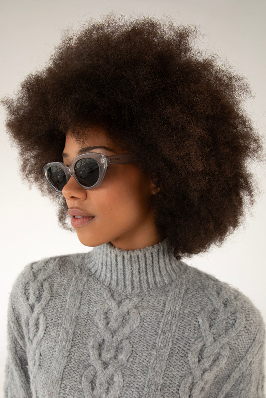 LACI Cat-Eye Recycled Sunglasses | Color: Blue - variant::blue