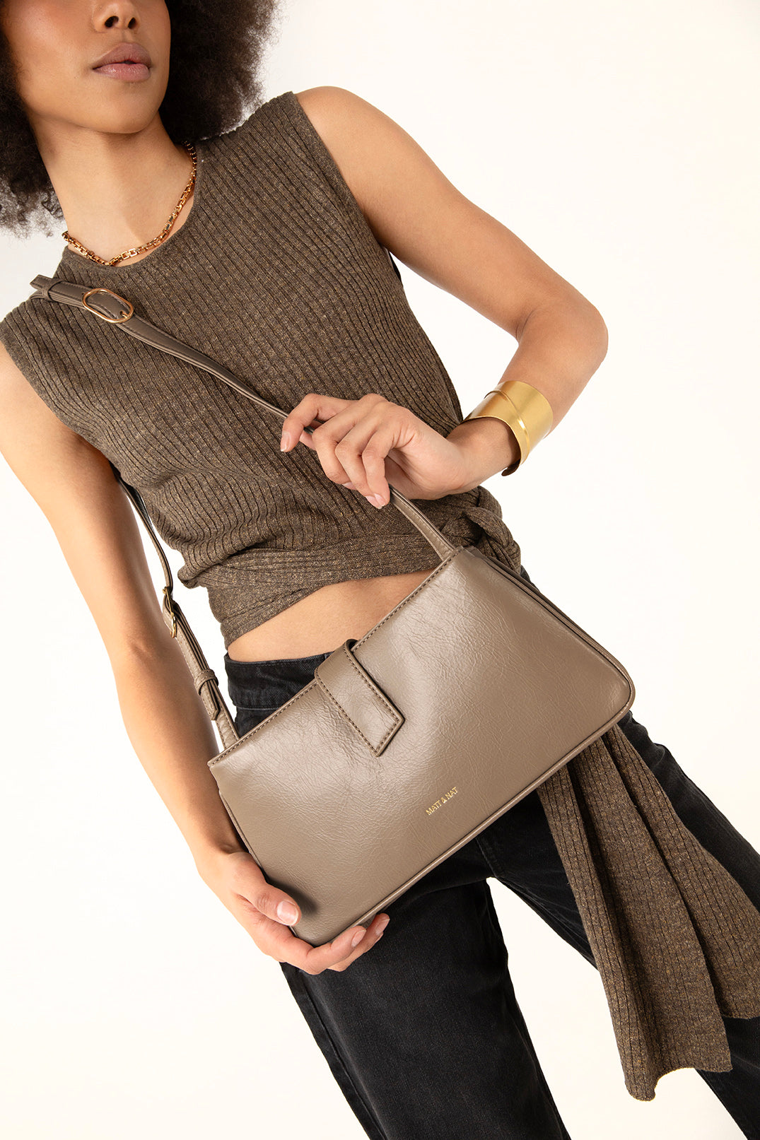 ADELINE Vegan Crossbody Bag - Theme | Color: Black - variant::black