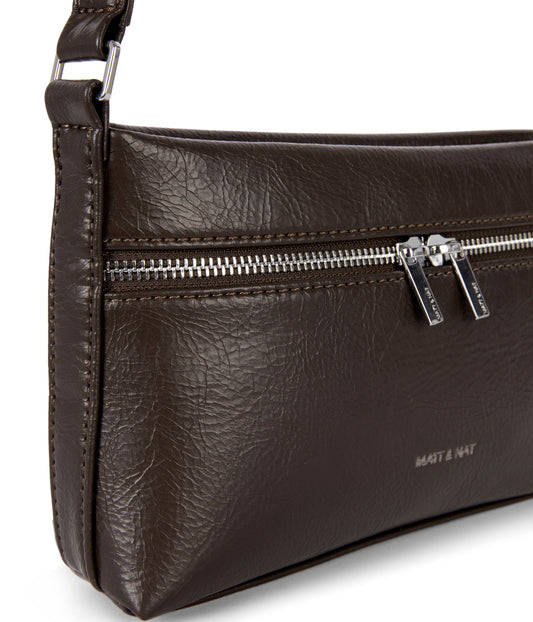 MALENESM Small Vegan Shoulder Bag – Theme | Color: Coffee - variant::coffee