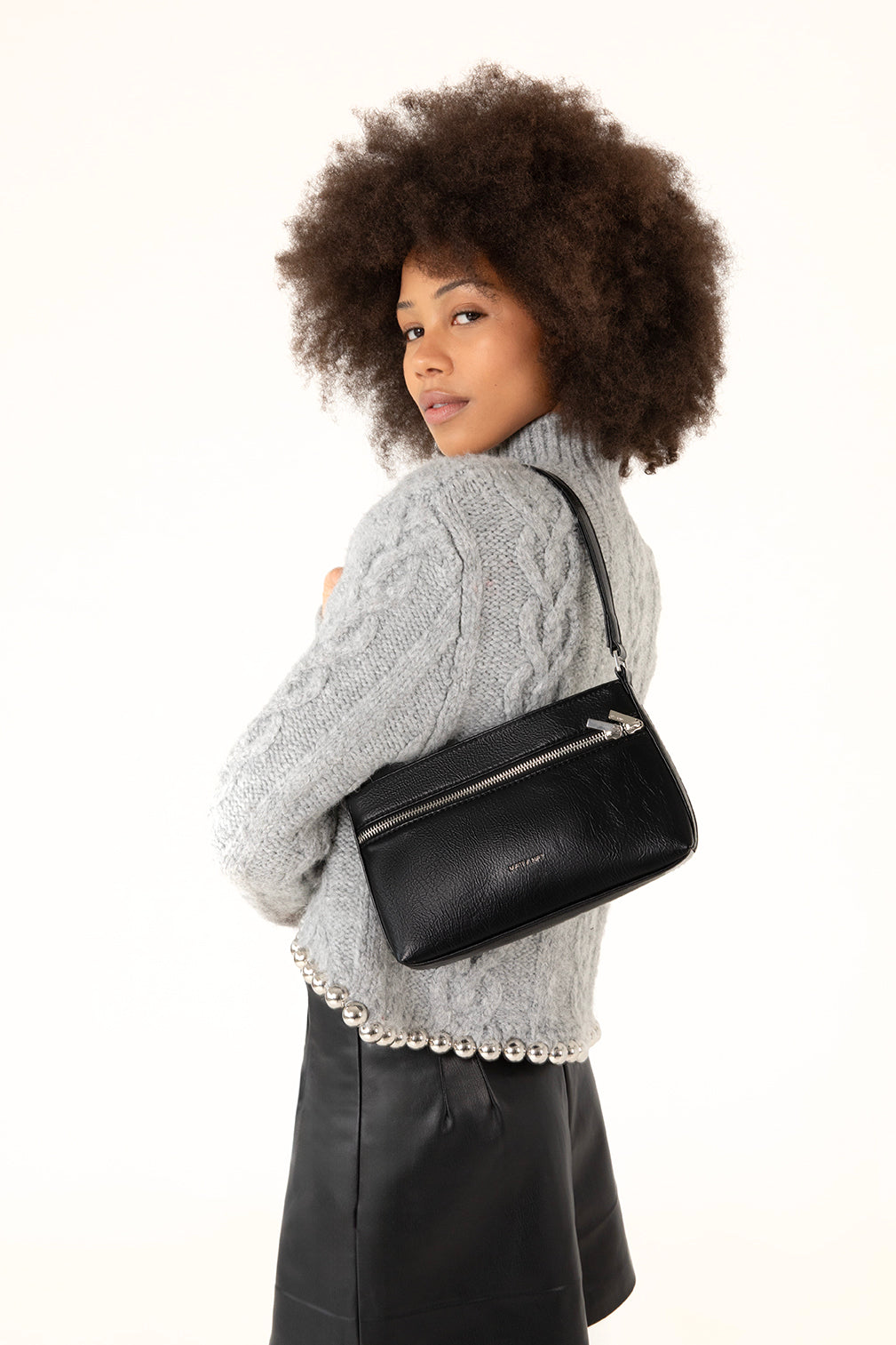 MALENESM Small Vegan Shoulder Bag – Theme | Color: Sepia - variant::sepia