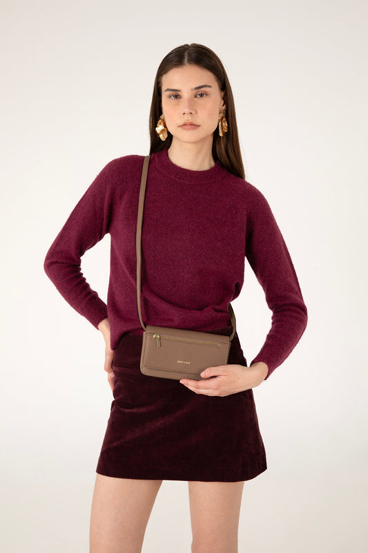 ERIN Vegan Crossbody Bag - Grain | Color: Quartz - variant::quartz
