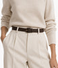 JUANA Women's Vegan Leather Belt | Color: Fudge - variant::fudge