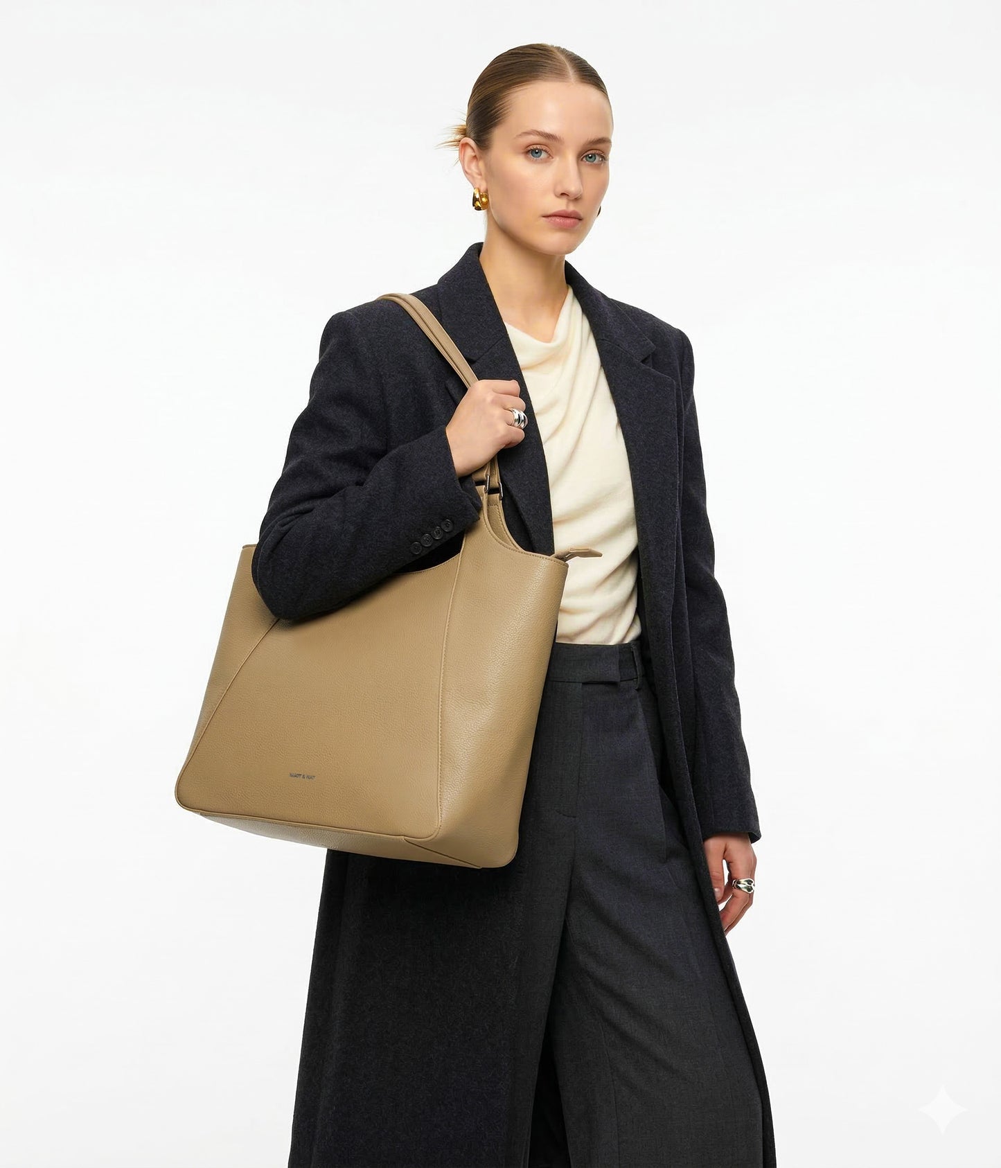 CHARLOT Vegan Tote Bag - Grain | Color: Almond - variant::almond