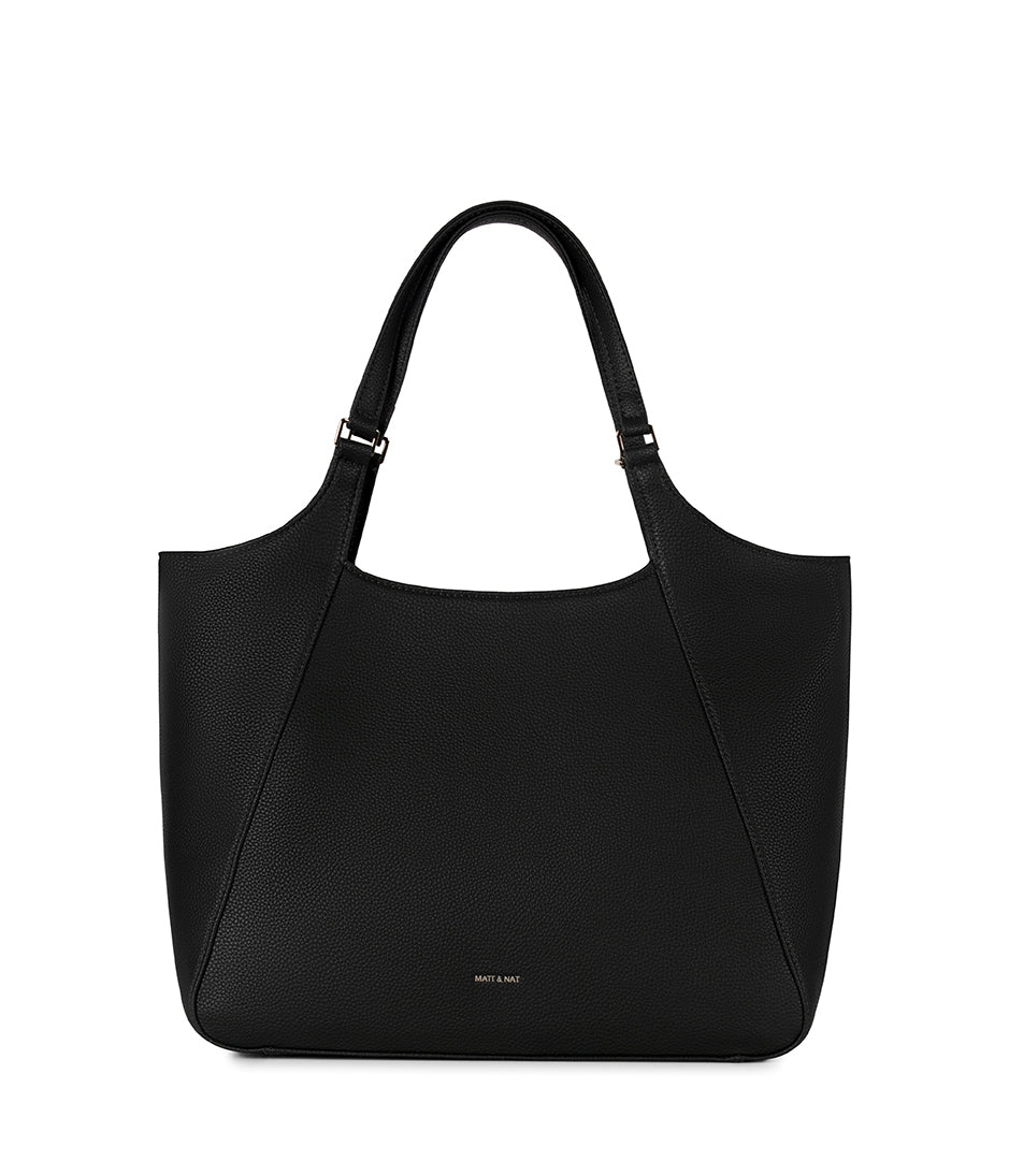 CHARLOT Vegan Tote Bag - Grain | Color: Black - variant::black