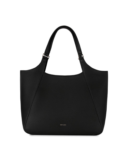 CHARLOT Vegan Tote Bag - Grain | Color: Black - variant::black