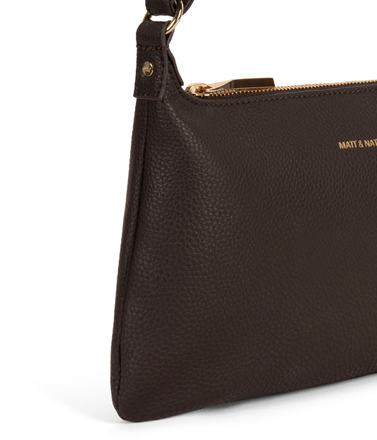 JINA Vegan Shoulder Bag - Grain | Color: Fudge - variant::fudge